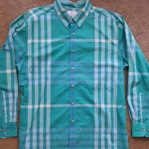 NEW Southern Tide Plaid Blue Shirt Men's 2XL Trim Fit Long Sleeve Button Down